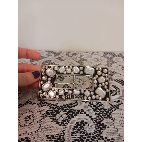 Guess Rhinestone Square Belt Buckle - Picture 2 of 6
